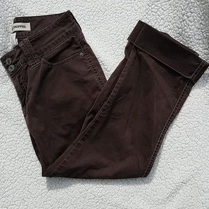 Cropped Gap lowrise 4 stretch dark brown pants